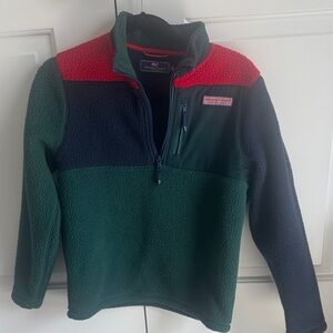 EUC Vineyard Vines Boys L (16) Colorblock Fleece Pullover